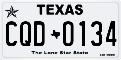 TX license plate CQD0134
