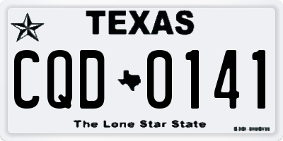 TX license plate CQD0141