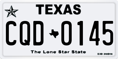 TX license plate CQD0145
