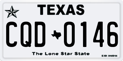 TX license plate CQD0146