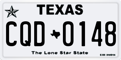 TX license plate CQD0148