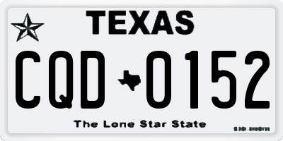 TX license plate CQD0152