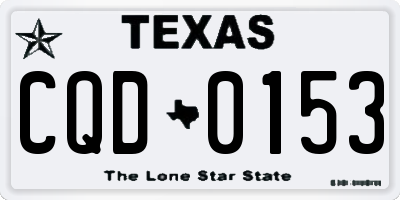 TX license plate CQD0153