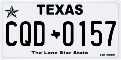 TX license plate CQD0157