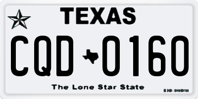 TX license plate CQD0160