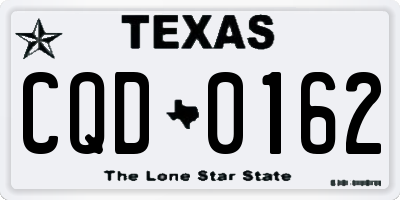 TX license plate CQD0162
