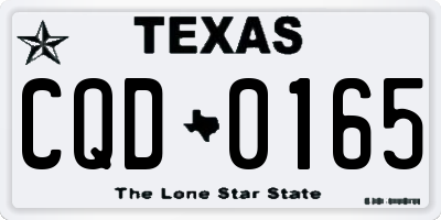 TX license plate CQD0165