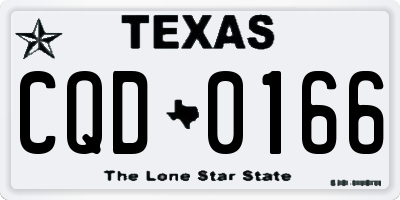 TX license plate CQD0166
