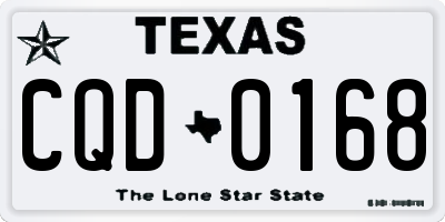 TX license plate CQD0168
