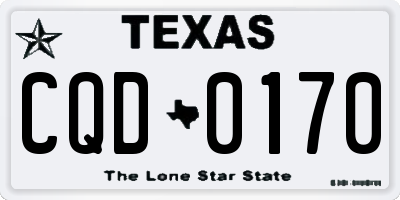 TX license plate CQD0170