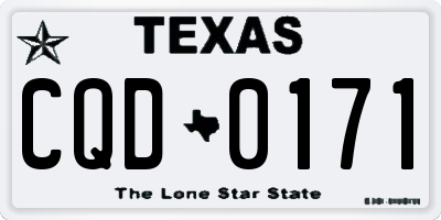 TX license plate CQD0171