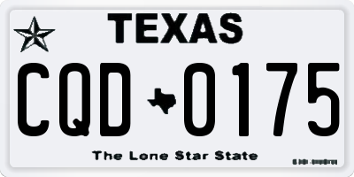TX license plate CQD0175
