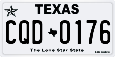 TX license plate CQD0176