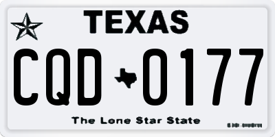 TX license plate CQD0177