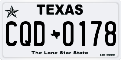 TX license plate CQD0178