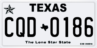 TX license plate CQD0186