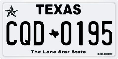 TX license plate CQD0195