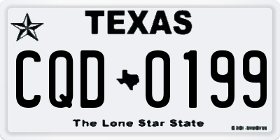 TX license plate CQD0199