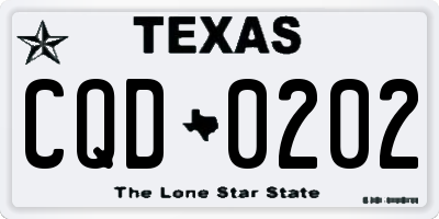 TX license plate CQD0202
