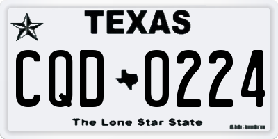 TX license plate CQD0224