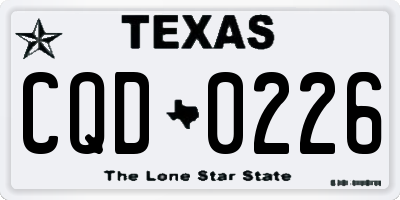 TX license plate CQD0226