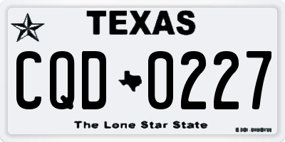 TX license plate CQD0227
