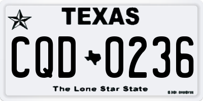 TX license plate CQD0236