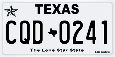TX license plate CQD0241