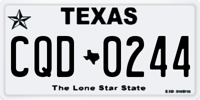 TX license plate CQD0244