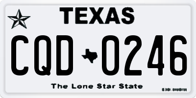 TX license plate CQD0246