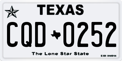 TX license plate CQD0252