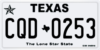 TX license plate CQD0253