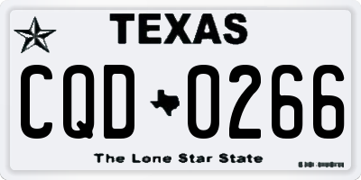 TX license plate CQD0266