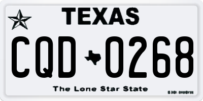 TX license plate CQD0268
