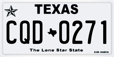 TX license plate CQD0271