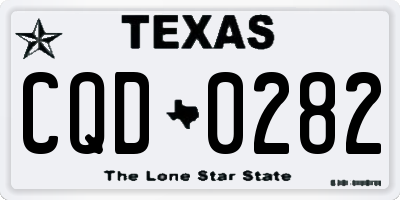 TX license plate CQD0282