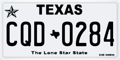 TX license plate CQD0284
