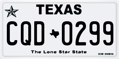 TX license plate CQD0299