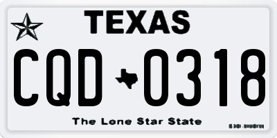TX license plate CQD0318