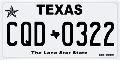 TX license plate CQD0322