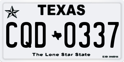 TX license plate CQD0337