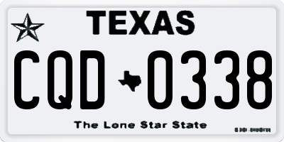 TX license plate CQD0338