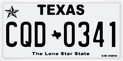TX license plate CQD0341