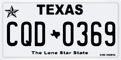 TX license plate CQD0369