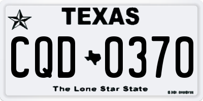 TX license plate CQD0370