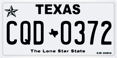 TX license plate CQD0372