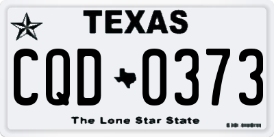 TX license plate CQD0373