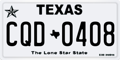 TX license plate CQD0408