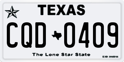 TX license plate CQD0409