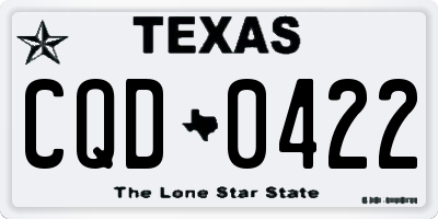 TX license plate CQD0422